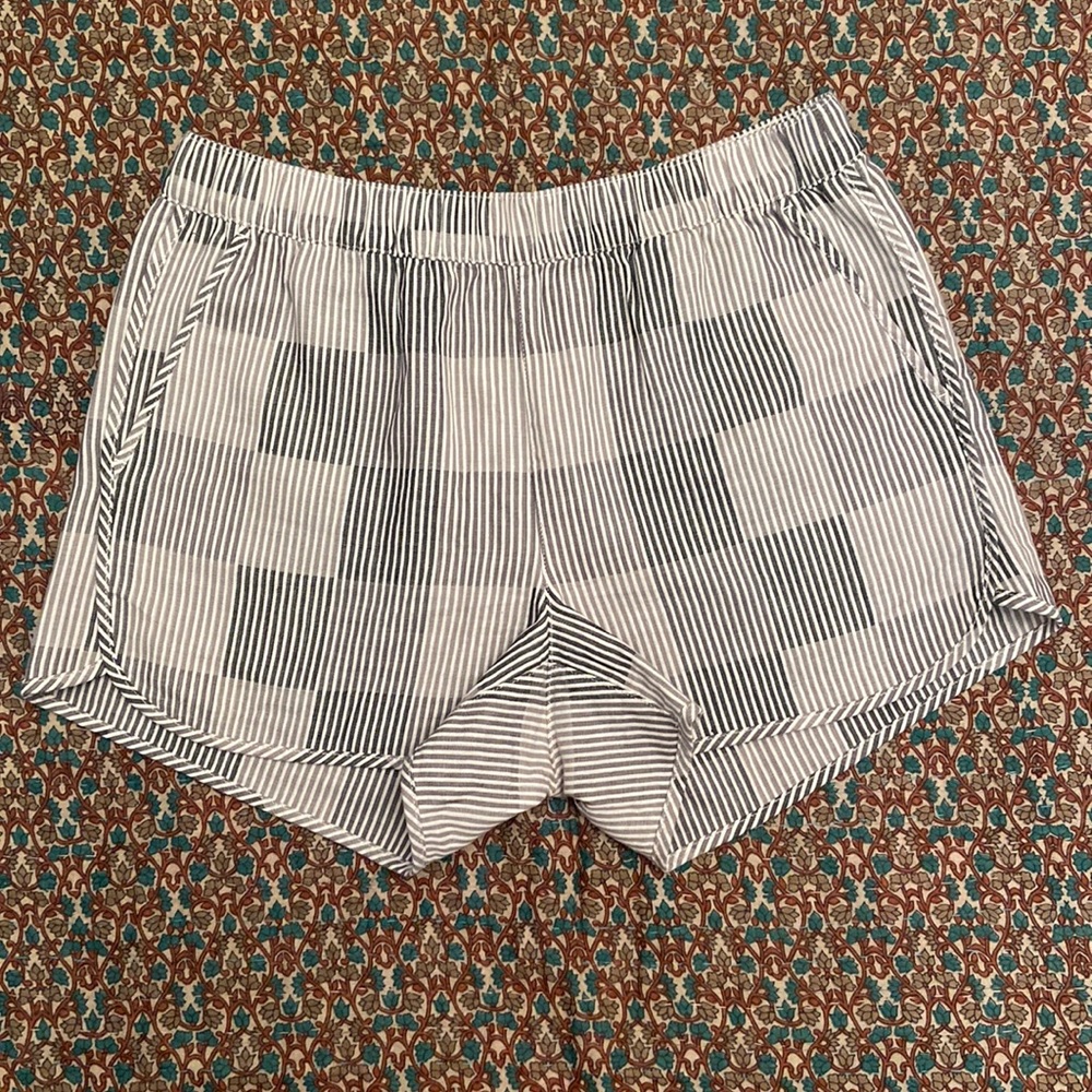 Madewell Women’s Pull-On Elastic Waist Striped Shorts Size Small